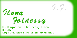 ilona foldessy business card